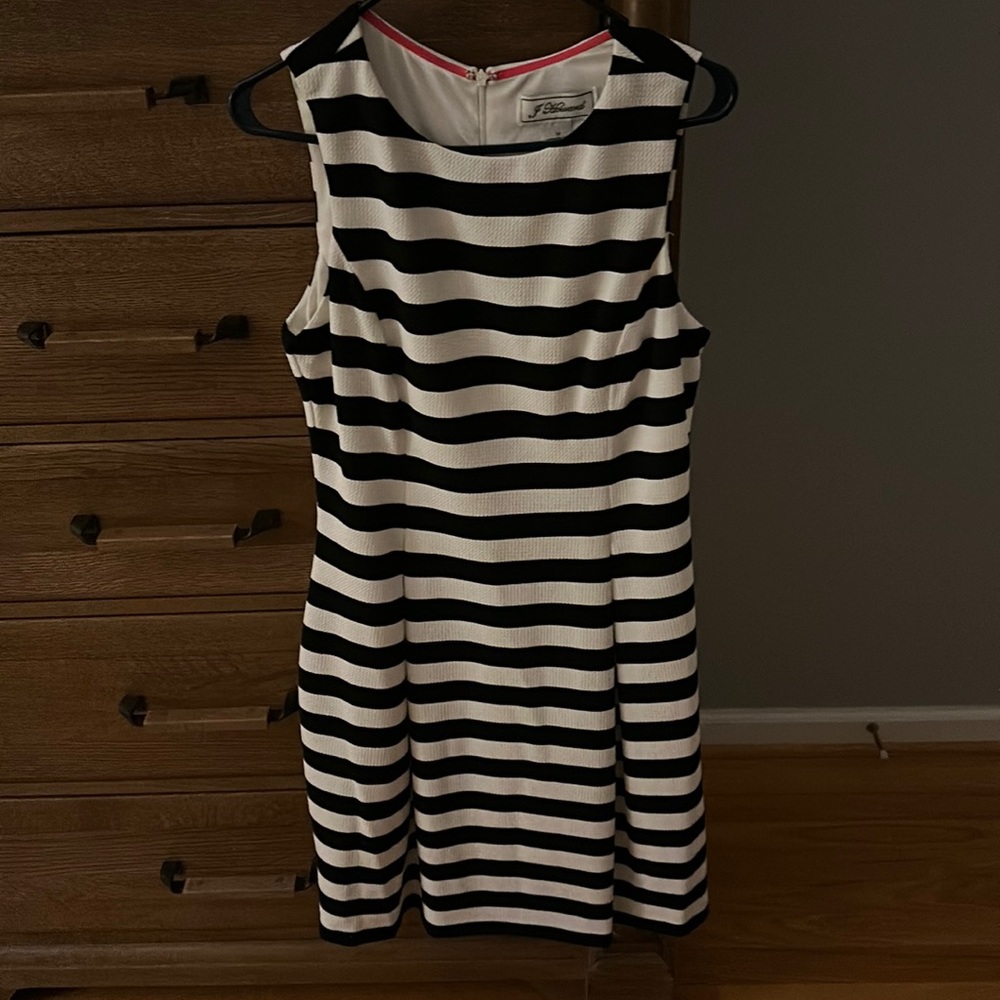 Black and white stripe dress